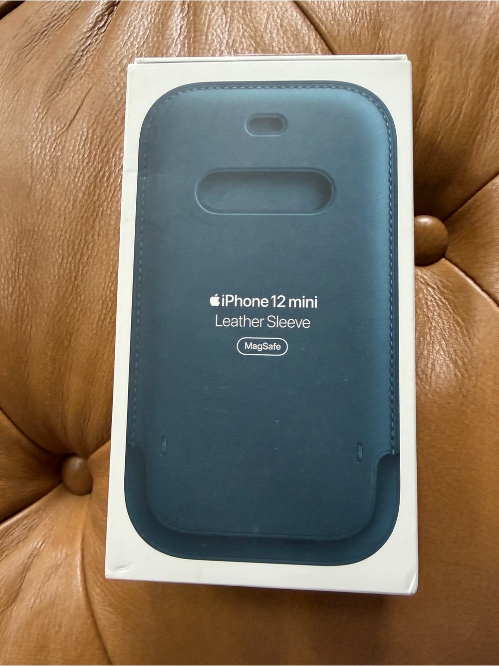 Apple iPhone 12 mini Leather Sleeve MagSafe - Deep Blue